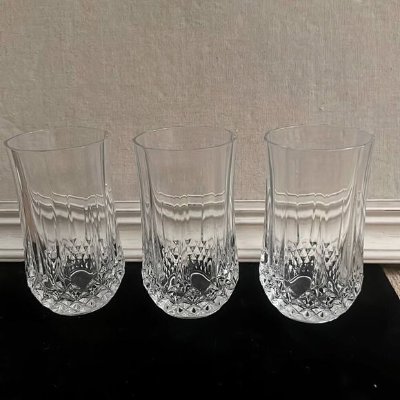 Vintage Diamante cristal-d'arques durand water goblets - set of 3 - Picture 1 of 5